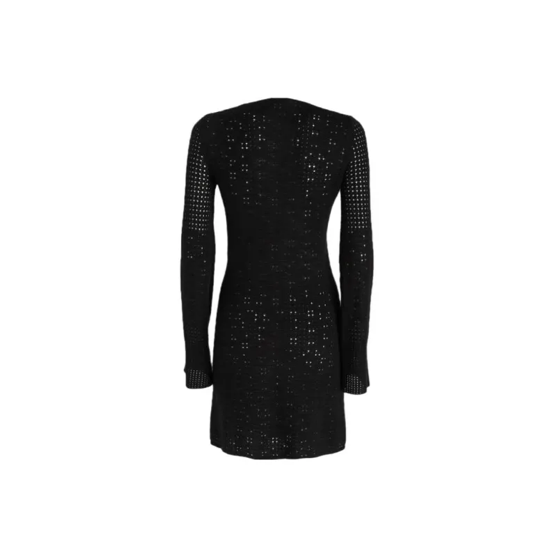 Chloé Knitted Long-Sleeved Crewneck Dress-1