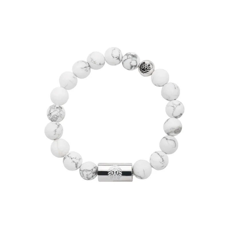 Rastaclat White Turquoise Small Lion Bracelet Chinese Style Beaded Bracelet Unisex-1