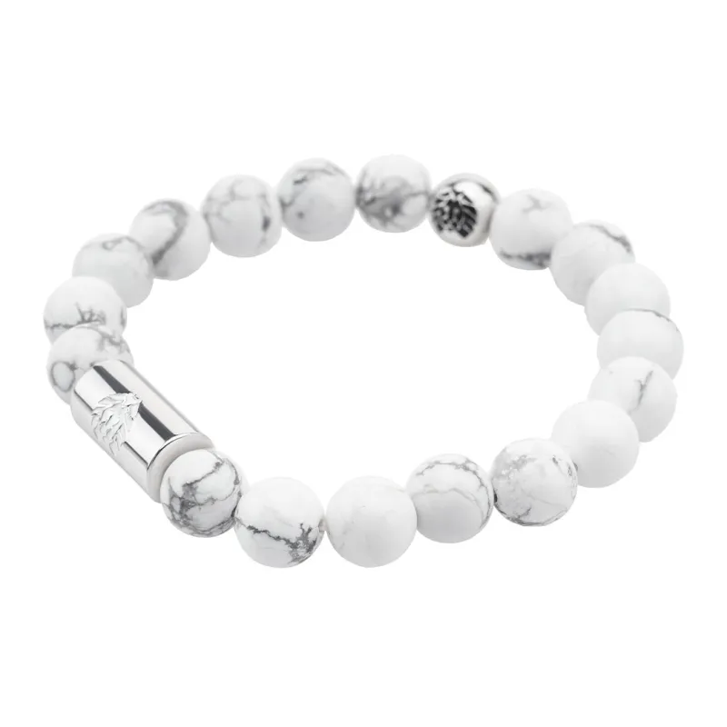 Rastaclat White Turquoise Small Lion Bracelet Chinese Style Beaded Bracelet Unisex-3