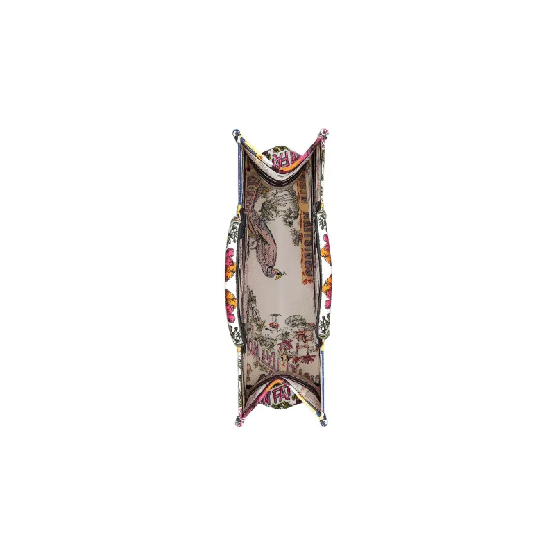 DIOR BookTote Embroidery Tote Bag Shopping Bag Handbag Large Size Women's White/Multicolor-3
