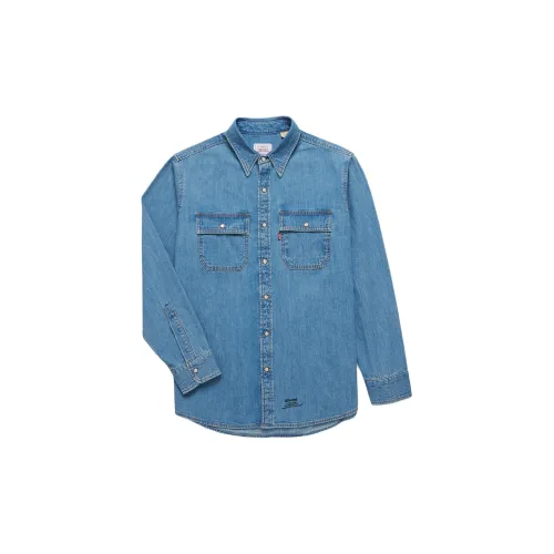 Levis JJJJound Collaboration Shirts Unisex Blue