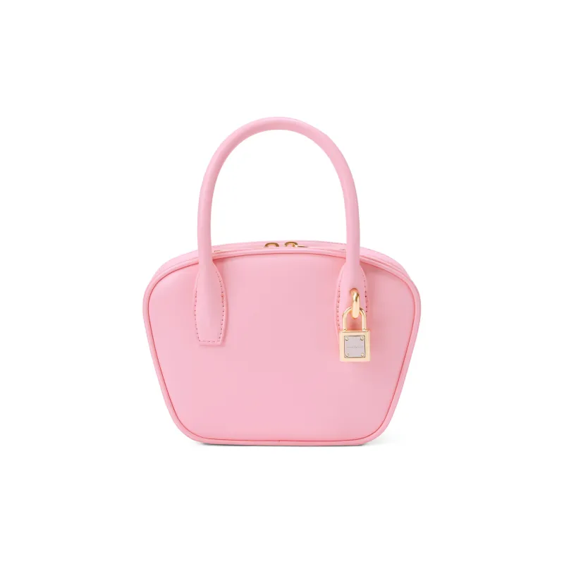 CHARLES&KEITH PU Crossbody Handbag Small Size Women's White/Chocolate/Pink-0