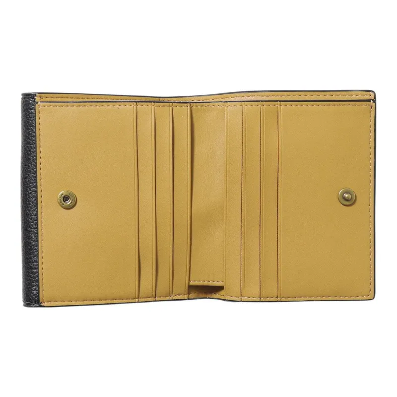 COACH Tabby Leather Wallet Women's Black-5