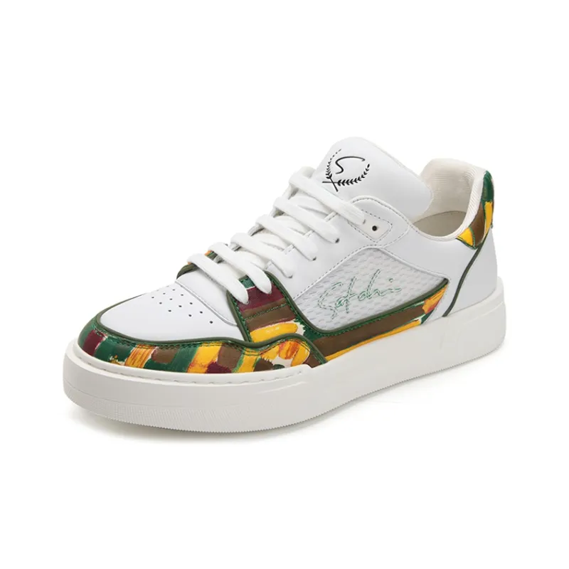 Satchi Stylish Skateboarding Shoes Men's White-1