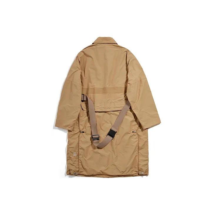 Nautica White Sail Trench Coats Unisex Khaki-1