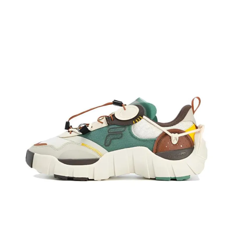 FILA FUSION Bone Sneakers 'White Green Brown'-0