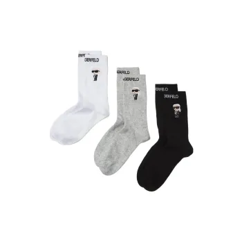 KARL LAGERFELD / Karl Lagerfeld Jeans Ikon Intarsia knit Socks Pack Of Three