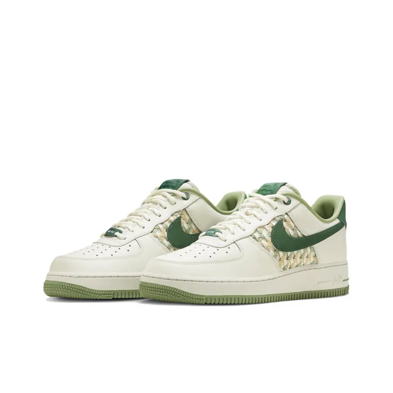 Nike Air Force 1 Low '07 Premium NAI KE Bamboo Weave Sail Gorge Green-2