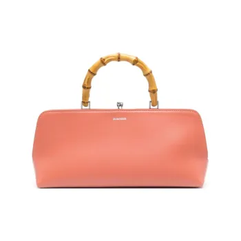 JIL SANDER Goji Calfskin Handbag Small Size Women's Coral Pink