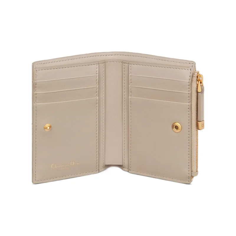 DIOR Caro Calfskin Wallet Women's Light Umber-2