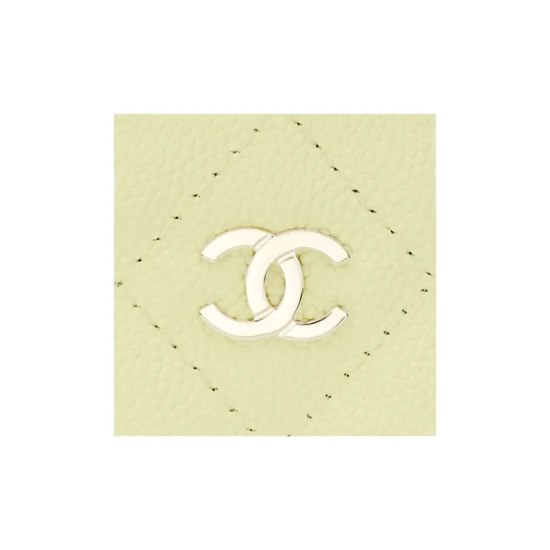 CHANEL Grain Embossed Caviar Cow Leather Small Box Bag, Shoulder Bag, Crossbody Bag Mini Women's Chick Yellow-2