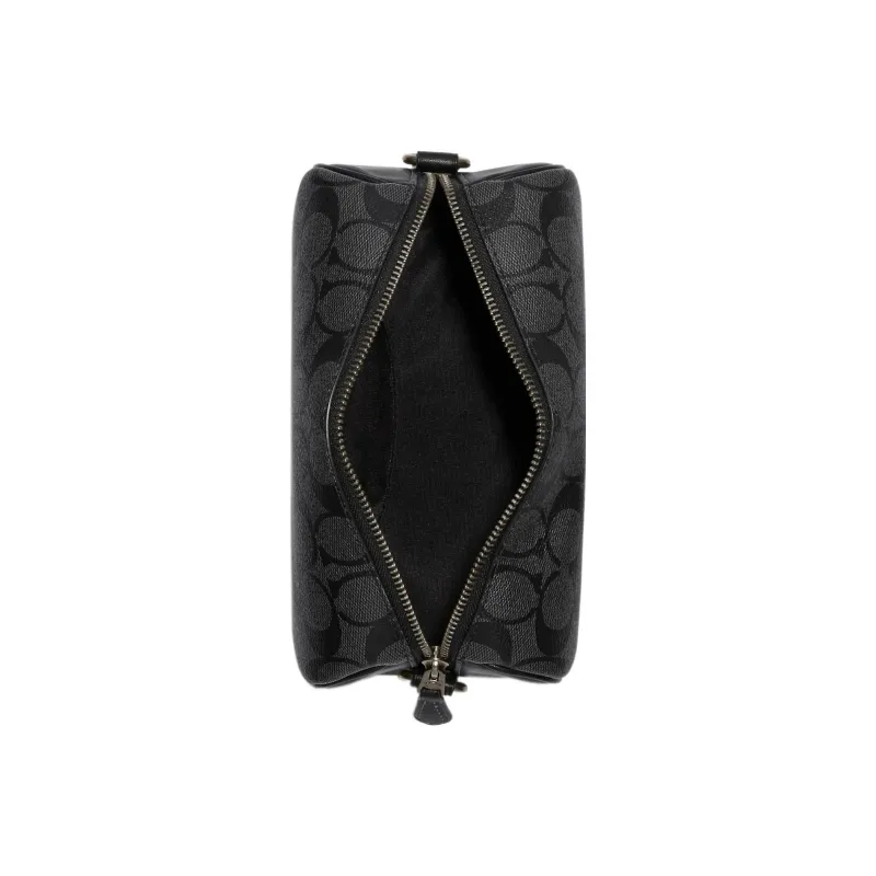 COACH Canvas With Leather Combo Bag, Shoulder Bag, Crossbody Bag Trumpets Men's Black-3