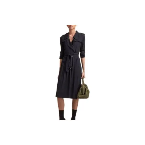 Burberry Short-Sleeved Dresses Women's Marine Blue