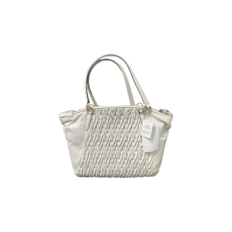 COACH Kelsey Cow Leather Dumpling Bag Handbag Shoulder Bag Women's White-1