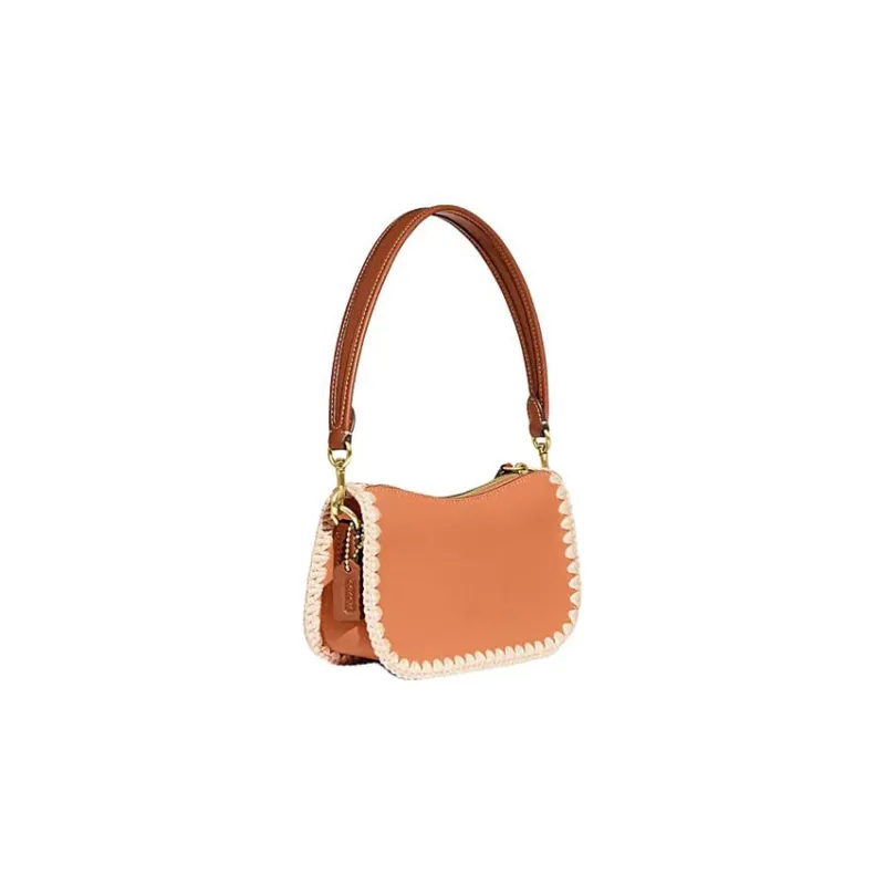 COACH Swinger Cow Leather Shoulder Bag, Handbag, Shoulder Bag Women's Orange-1