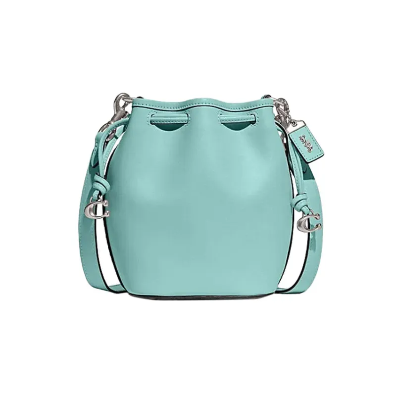 COACH Camila Cow Leather Bucket Bags Shoulder Bag Crossbody Bag Small Size Women's Cyan-0