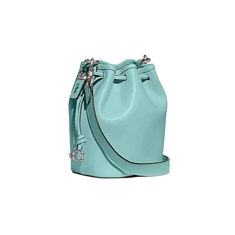 COACH Camila Cow Leather Bucket Bags Shoulder Bag Crossbody Bag Small Size Women's Cyan-1
