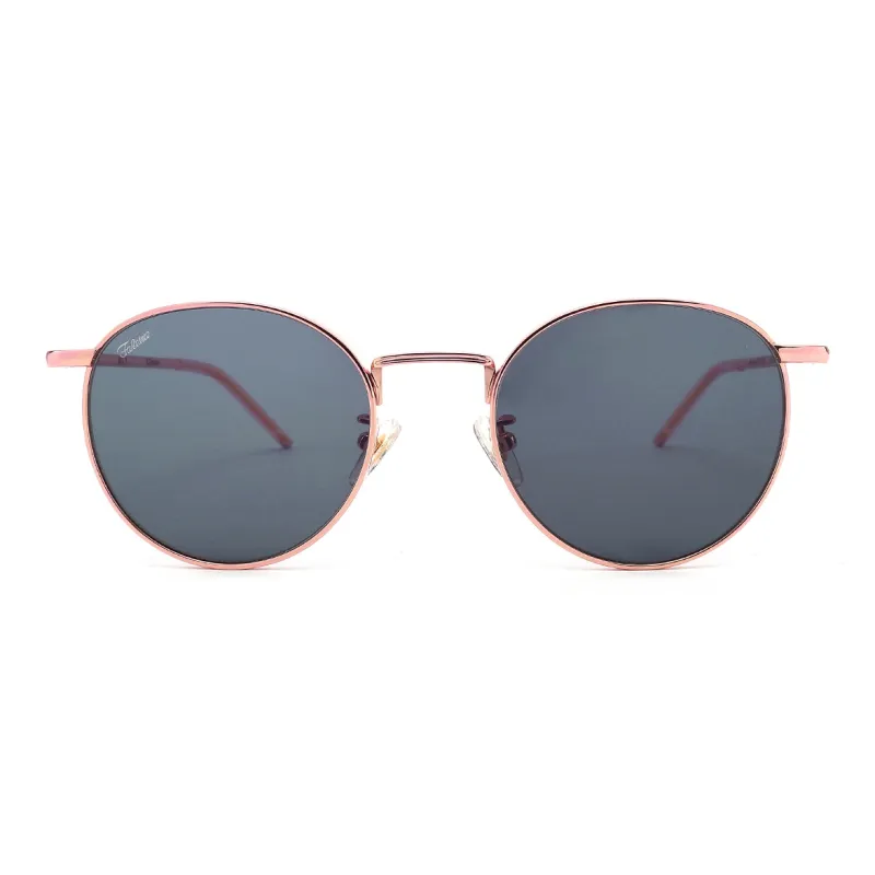 Fakeme Β Titanium Round Sunglasses Unisex-7