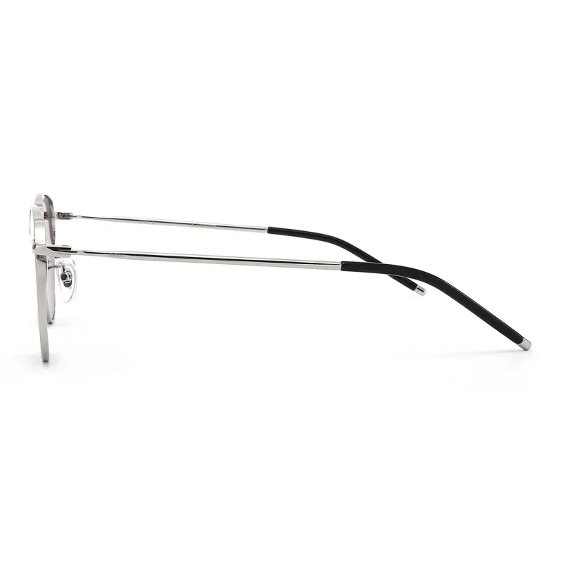 Fakeme Β Titanium Round Sunglasses Unisex-2