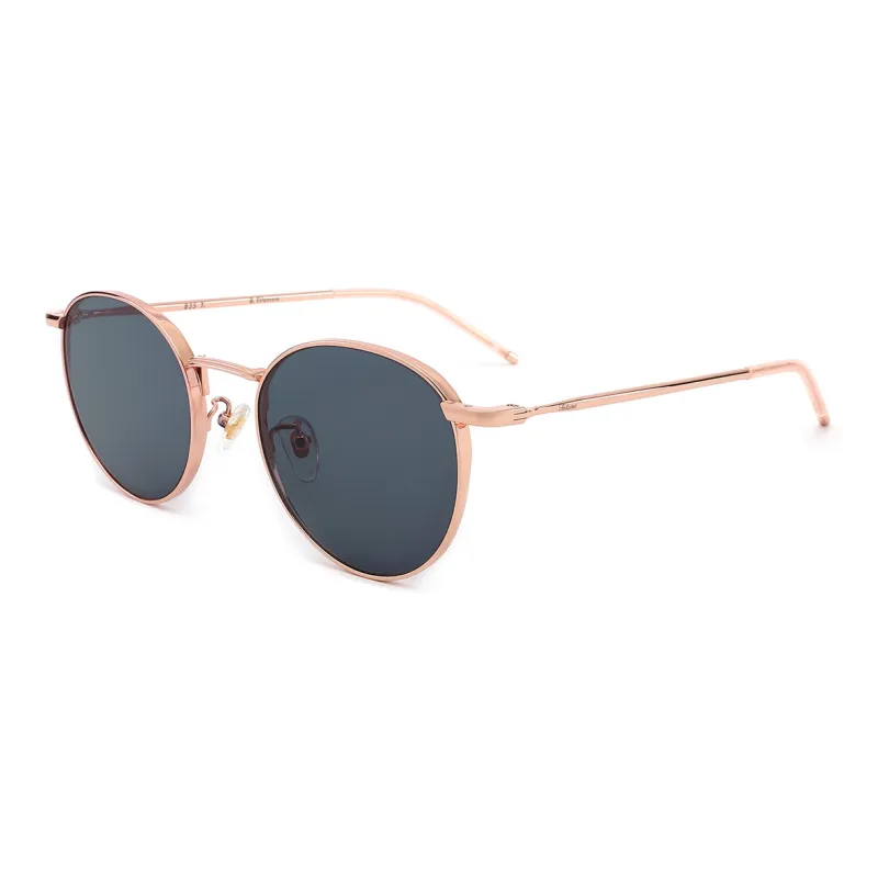 Fakeme Β Titanium Round Sunglasses Unisex-8