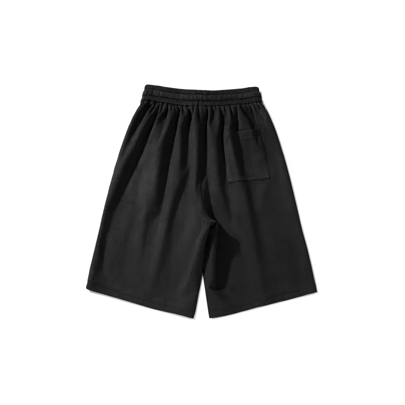 POINTLIMIT Suede 3D Pring Logo Unisex Casual Shorts-1