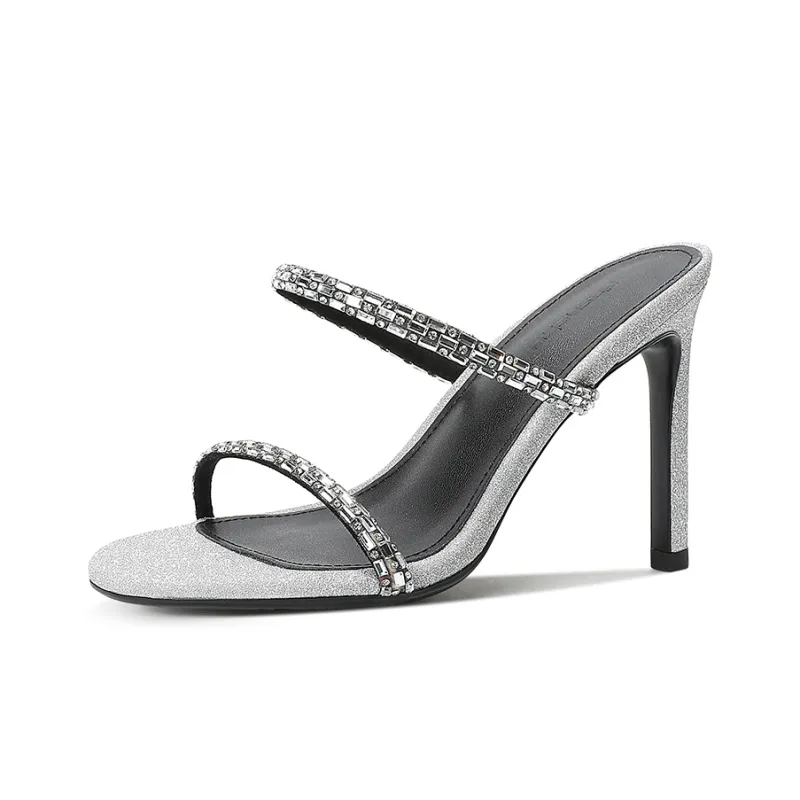CASNSKU Fashion Sandal 8cm Women's Silver-1