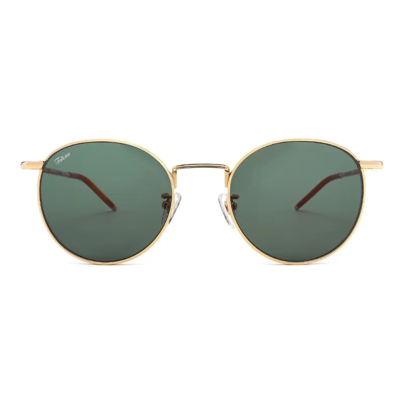 Fakeme Β Titanium Round Sunglasses Unisex-5