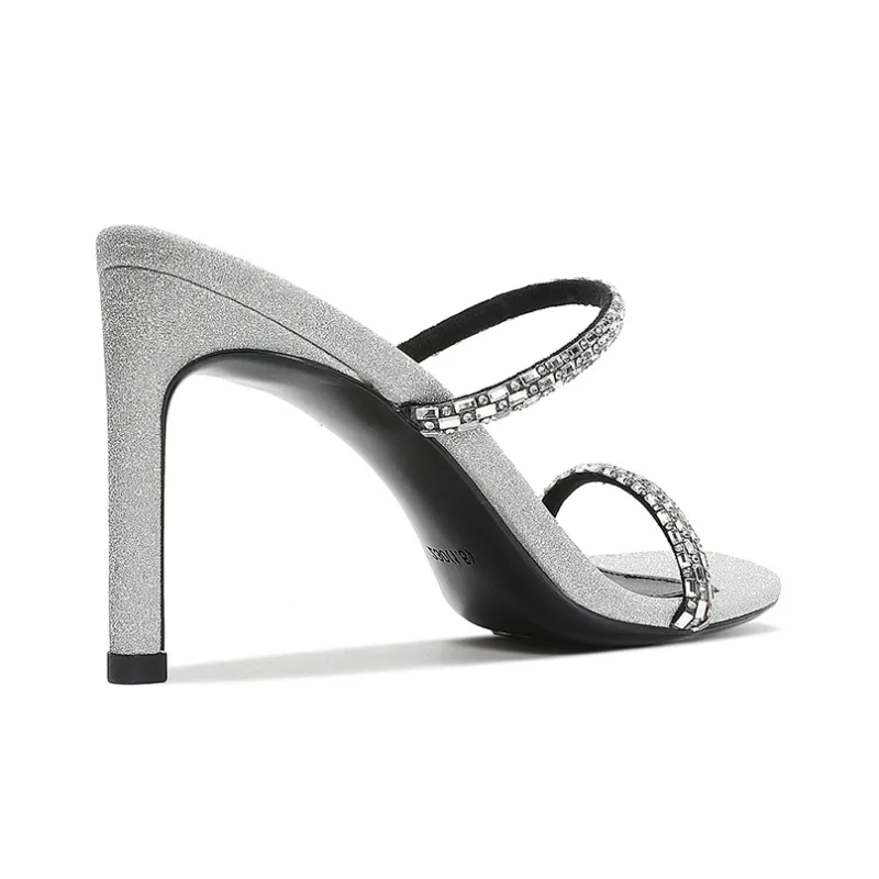 CASNSKU Fashion Sandal 8cm Women's Silver-3