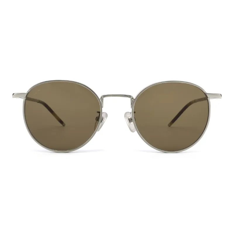 Fakeme Β Titanium Round Sunglasses Unisex-3