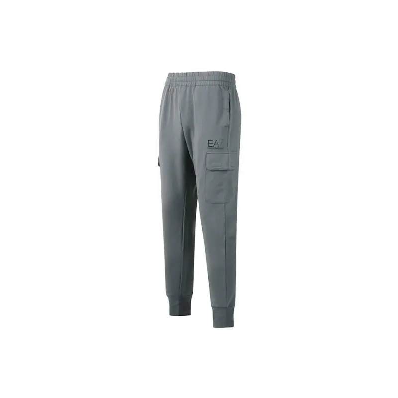 EMPORIO ARMANI EA7 FW22 Knitted Sports Pants Men's Dark Blue Gray-2