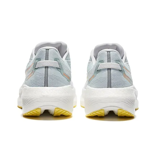 Saucony Triumph 20 Cushioned Slip Resistant Abrasion Resistant Low Top Marathon Running Shoes Unisex White Gold-3