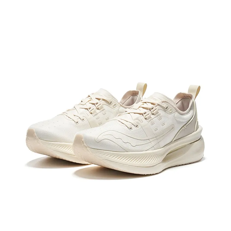 Saucony IDLING Cruise Cushioning Coverage Rebound Low Top Training Running Shoes Unisex Beige-2