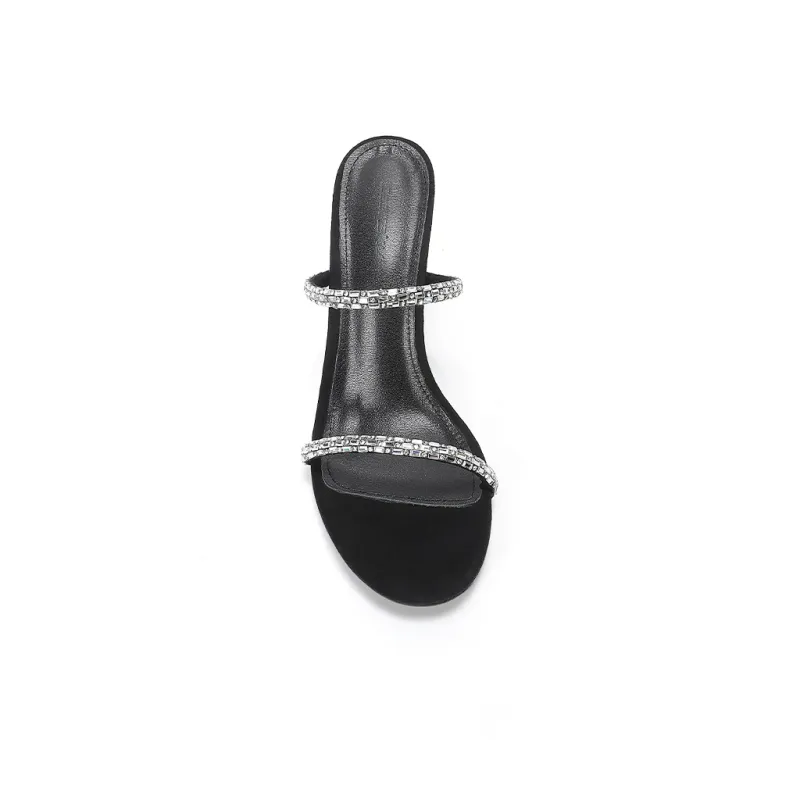 CASNSKU Stylish Sandal 8cm Women's Black-2