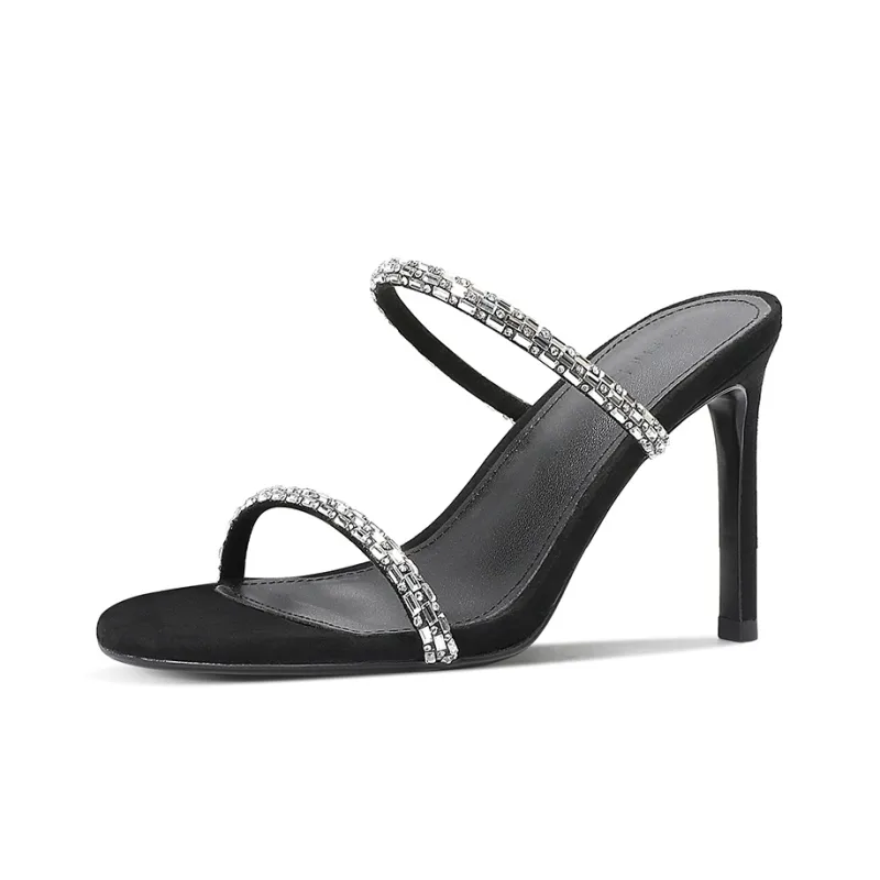CASNSKU Stylish Sandal 8cm Women's Black-1