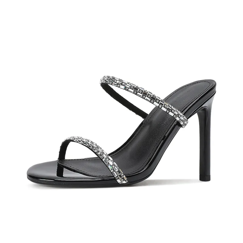 CASNSKU Stylish Sandal 8cm Women's Black-1