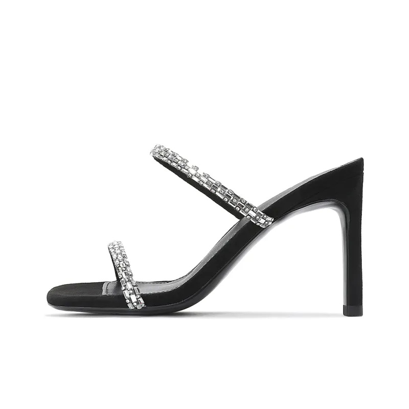 CASNSKU Stylish Sandal 8cm Women's Black-0