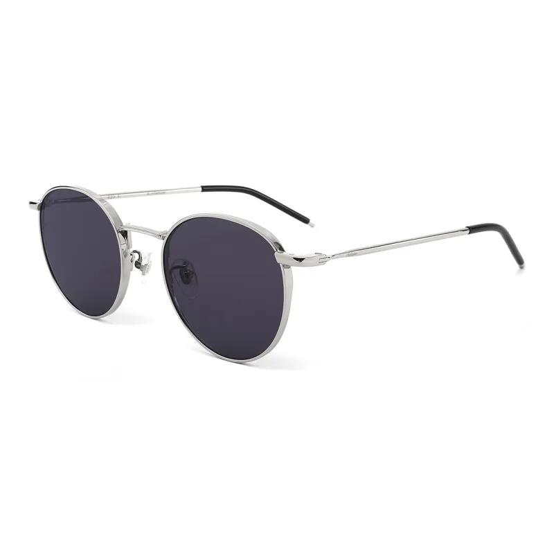 Fakeme Β Titanium Round Sunglasses Unisex-1