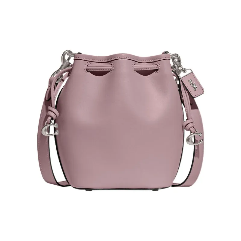 COACH Camila Cow Leather Bucket Bag, Shoulder Bag, Crossbody Bag Trumpets Women's Purple-0