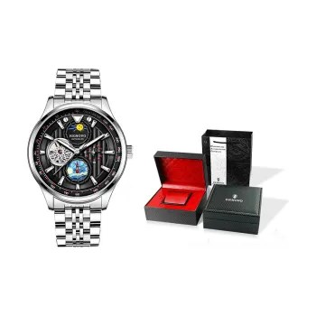 RENOVO Automatic Mechanical Movement Watch Men's Watches Black Dial R33105-1