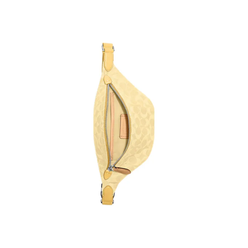 COACH Charter Fabric Sling Bag, Fanny Pack Tubas Women's Light Yellow-2