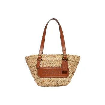 COACH Cow Leather Tote Bag, Shopping Bag, Handbag, Shoulder Bag Women's Brown
