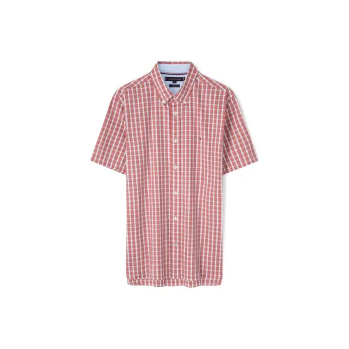 Tommy Hilfiger Shirts Men Red/White Plaid 0KP