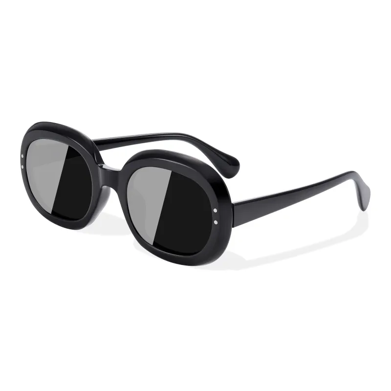 PULAIS TR/Memory Plastic Oval Sunglasses Unisex-0
