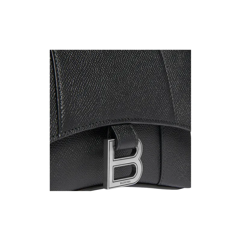 Balenciaga Downtown Cow Leather Shoulder Bag, Crossbody Bag Extra Small Men's Black-6