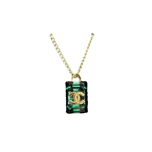 CHANEL Necklaces Unisex Green