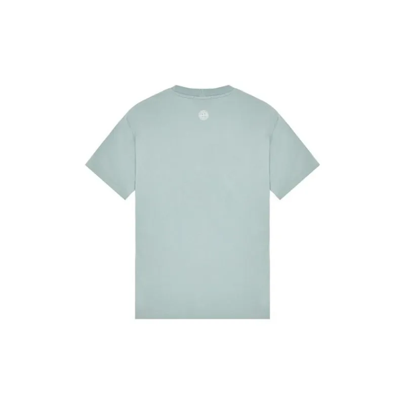 STONE ISLAND T Shirts Men Sky Blue-1