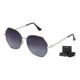 Black Gold Frame with Gradient Gray Lens