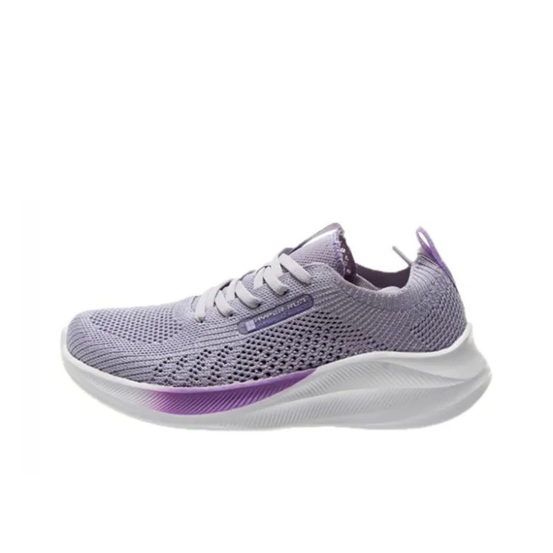 361° Anti Slip Wear Resistant Low Top Running Shoes Women's Light Purple Gray-0