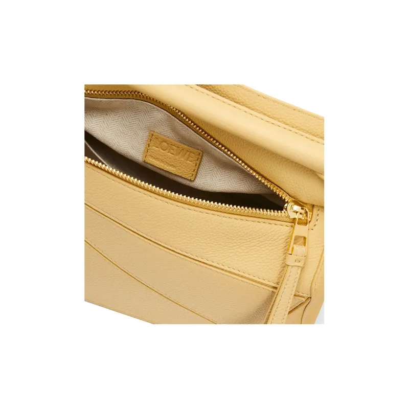 LOEWE Puzzle Soft Grain Calfskin Leather Shoulder Bag, Crossbody Bag, Handbag Trumpets Women's Butter-6