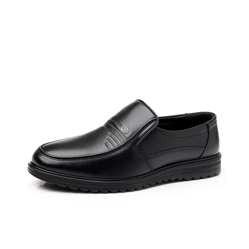 HUANAI Men's Casual Shoes Men Low Top Black-1